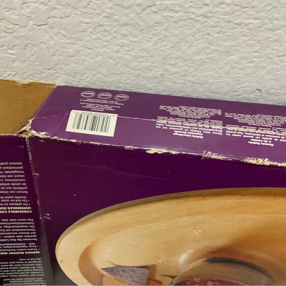 HOFFRITZ  VINTAGE "NEW" WOOD TRAY DIP & CHIP SERVING BOARD - Picture 6 of 6